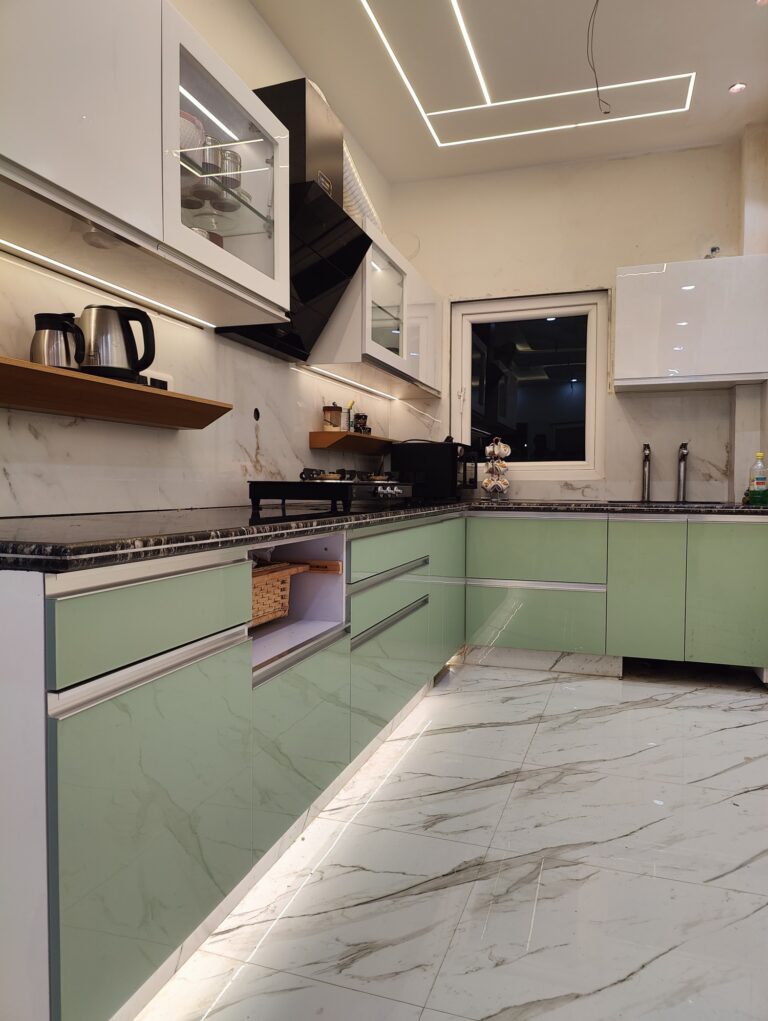 Green Modular Kitchen